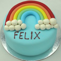Rainbow Flat Cake